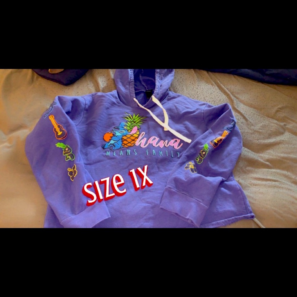 Stitch Ohana Crop Hoodie Hot Topic 0XL